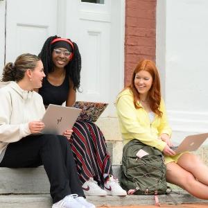 Photo of students studying together